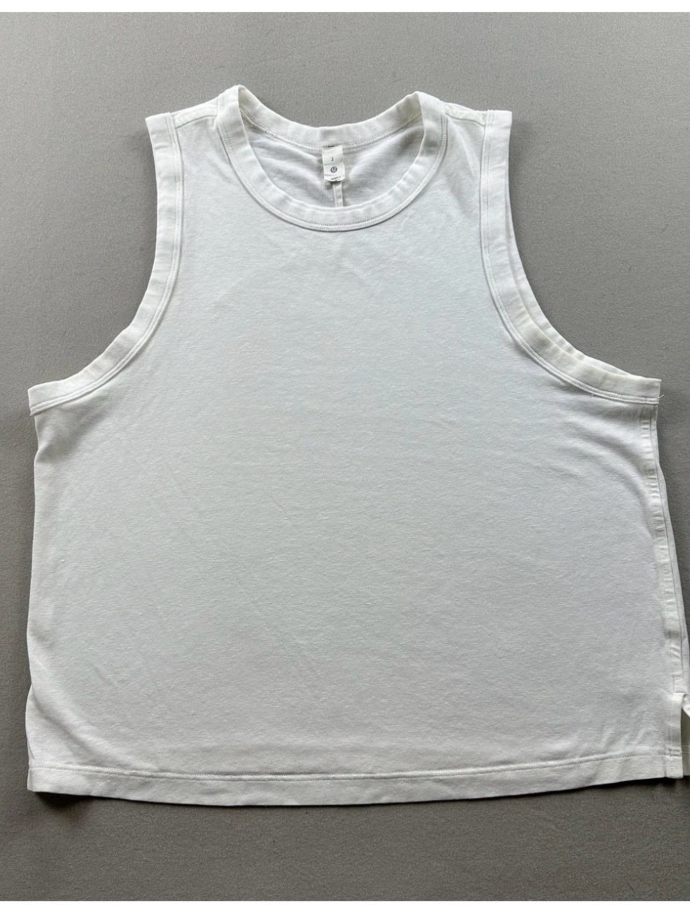Lululemon Peleton Classic Fit Cotton White Women's Tank Top
